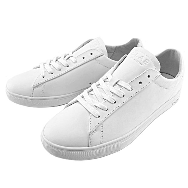 画像1: CLAE(クレイ )レースアップ スニーカー ホワイト 26.0-28.5cm 洗練されたデザインと快適な履き心地 (1)