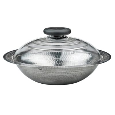 画像1: HARIO(ハリオ)フタがガラスのIH対応ステンレス鍋26 雪平 耐熱ガラス製のフタなので調理中の中の様子が見えて食べごろがわかります。 (1)