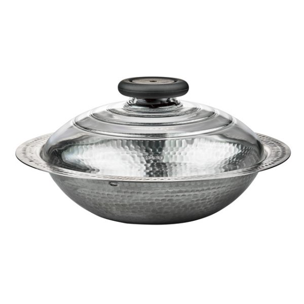 画像1: HARIO(ハリオ)フタがガラスのIH対応ステンレス鍋23雪平 お鍋、ポトフ、煮物などいろいろできる万能雪平鍋 (1)