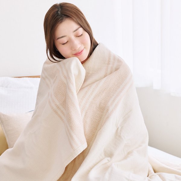画像3: ゼンケン 電磁波99%カット 電気掛敷オーガニック毛布 ダニ対策機能付き・手洗いOK ウォッシャブルタイプ こだわりぬいた素材の肌触りの電気毛布 (3)