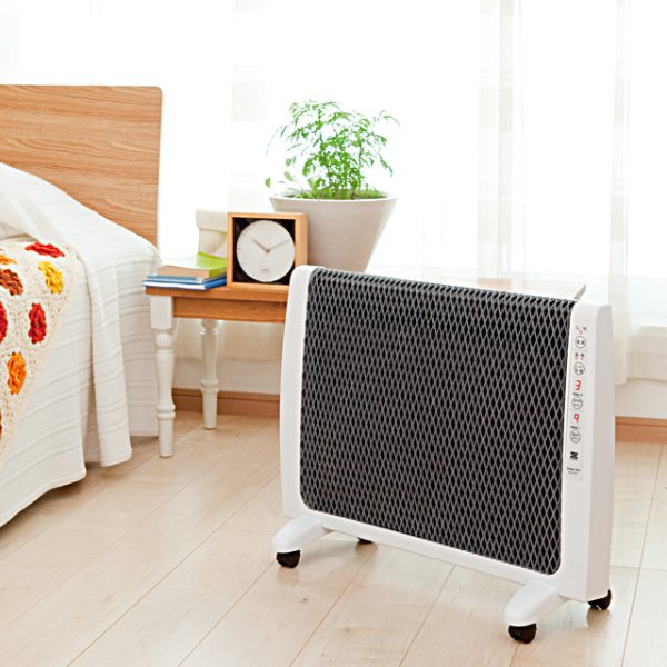 画像3: ゼンケン 超薄型 遠赤外線暖房機 アーバンホット  キャスター付きで移動ラクラク リビングや寝室にピッタリ 温風も出ないのでお部屋の空気も汚しません (3)