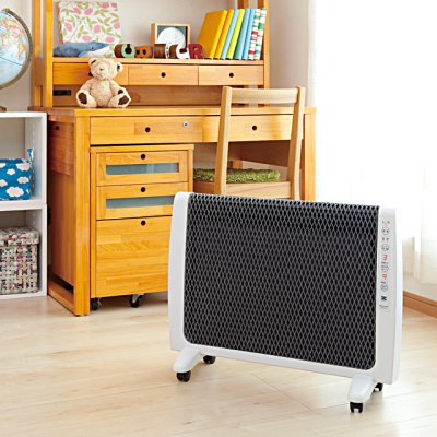 画像4: ゼンケン 超薄型 遠赤外線暖房機 アーバンホット  キャスター付きで移動ラクラク リビングや寝室にピッタリ 温風も出ないのでお部屋の空気も汚しません (4)