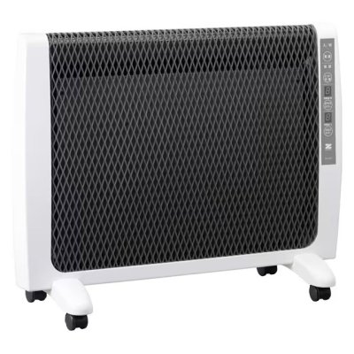 画像2: ゼンケン 超薄型 遠赤外線暖房機  ホワイト基調の薄型デザイン。火と温風を使わず遠赤外線効果で、身体の芯まで温めます。 (2)