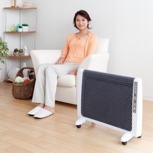 画像3: ゼンケン 超薄型 遠赤外線暖房機  ホワイト基調の薄型デザイン。火と温風を使わず遠赤外線効果で、身体の芯まで温めます。 (3)