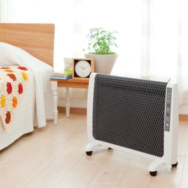 画像4: ゼンケン 超薄型 遠赤外線暖房機  ホワイト基調の薄型デザイン。火と温風を使わず遠赤外線効果で、身体の芯まで温めます。 (4)