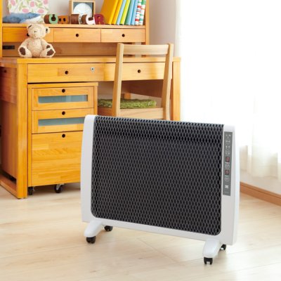 画像5: ゼンケン 超薄型 遠赤外線暖房機  ホワイト基調の薄型デザイン。火と温風を使わず遠赤外線効果で、身体の芯まで温めます。 (5)