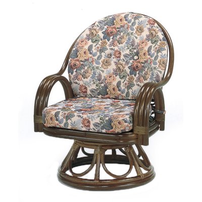 画像1: 籐回転座椅子 ミドルハイタイプ 春秋は座クッションで、冬はクッション2枚で、オールシーズン使える籐回転座椅子。 (1)