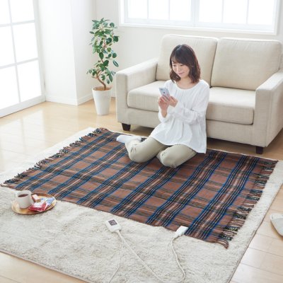 画像8: 椙山紡織 電気ひざ掛け ワイドサイズでラグの上に敷いたり、身体に巻いたり、ひざ掛けとして使ったりといろいろ…。 (8)