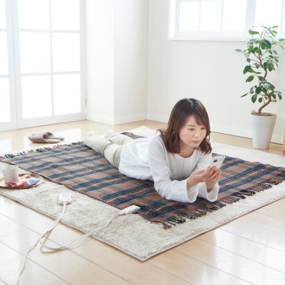 画像9: 椙山紡織 電気ひざ掛け ワイドサイズでラグの上に敷いたり、身体に巻いたり、ひざ掛けとして使ったりといろいろ…。 (9)