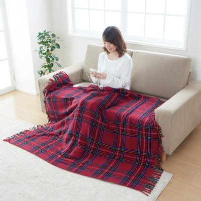 画像5: 椙山紡織 電気ひざ掛け ワイドサイズでラグの上に敷いたり、身体に巻いたり、ひざ掛けとして使ったりといろいろ…。 (5)