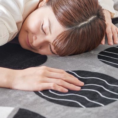 画像2: 椙山紡織 プレミアムボア電気敷毛布ロング モダンサークル  質感・デザイン・機能性を兼ね備えたプレミアムな電気毛布 (2)