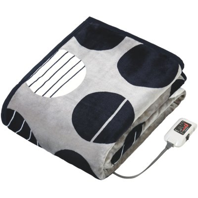 画像1: 椙山紡織 プレミアムボア電気掛敷兼用毛布ワイド モダンサークル 質感・デザイン・機能性を兼ね備えたプレミアムボア素材の電気毛布。 (1)