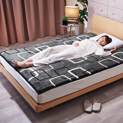 画像3: 椙山紡織 プレミアムボア電気掛敷兼用毛布ワイド 広々とした大きさで全身を暖めます。 (3)