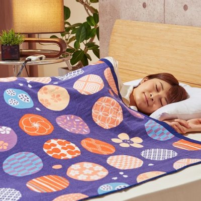 画像1: 椙山紡織 電気綿掛敷毛布ワイド やさしい温もりを全身で感じられるワイドサイズの綿毛布。 (1)