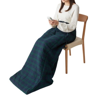 画像1: 椙山紡織 あったか脚入れヒーター グリーン 下半身をすっぽり包み込み、こたつに入っているようなあたたかさ (1)