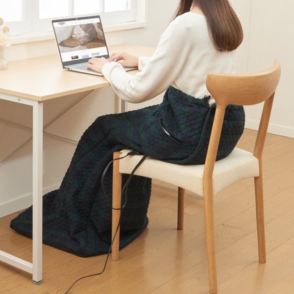 画像3: 椙山紡織 あったか脚入れヒーター グリーン 下半身をすっぽり包み込み、こたつに入っているようなあたたかさ (3)