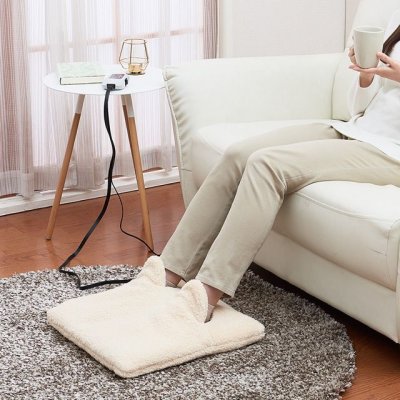 画像2: 椙山紡織 ホットマルチヒーター アイボリー 内側と外側の生地がモコモコボアであったか。カラーもおしゃれでインテリアに合わせやすい足入れヒーター (2)