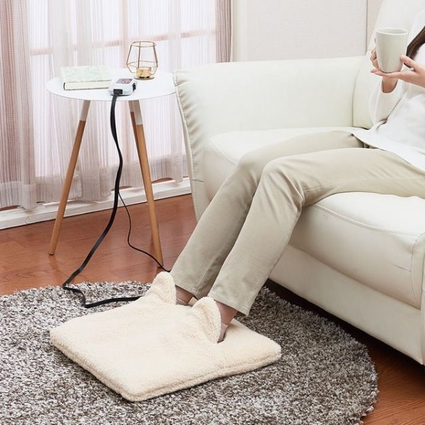 画像2: 椙山紡織 ホットマルチヒーター アイボリー 内側と外側の生地がモコモコボアであったか。カラーもおしゃれでインテリアに合わせやすい足入れヒーター (2)