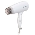 画像1: ゼンケン 電磁波低減ヘアケアドライヤー ホワイト 遠赤外線仕様 低温風 マイナスイオン 高風量ノズル 掃除用ブラシ付属 1年保証 (1)
