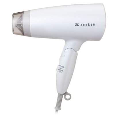 画像3: ゼンケン 電磁波低減ヘアケアドライヤー ホワイト 遠赤外線仕様 低温風 マイナスイオン 高風量ノズル 掃除用ブラシ付属 1年保証 (3)