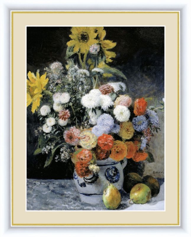 アート額絵 ルノワール F6サイズ 花瓶の花 - リベルタヴィラ 本店