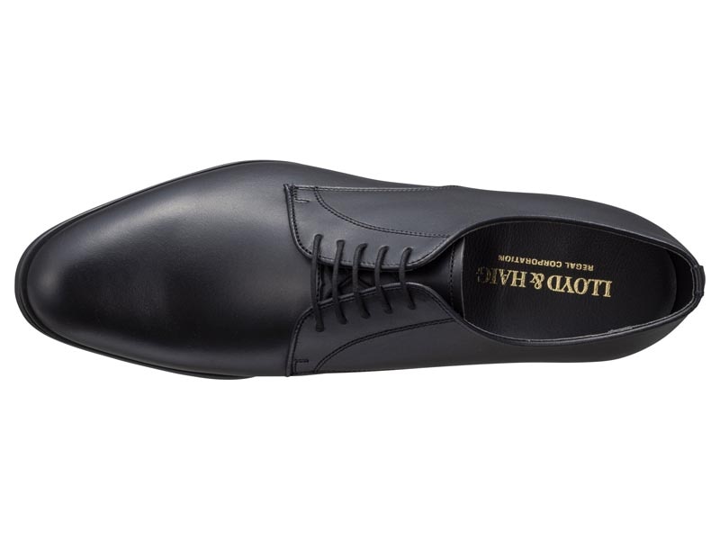 LLOYD&HAIG プレーントウ ブラック LH02CIY メンズ ビジネスシューズ 上面