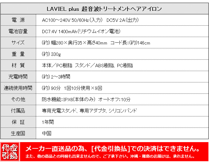 超音波トリートメントアイロン